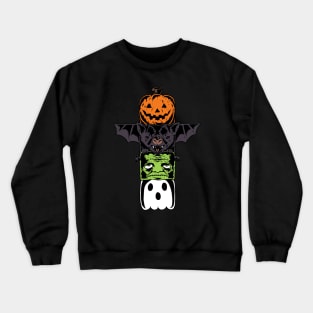 Halloween Totem Pole Crewneck Sweatshirt